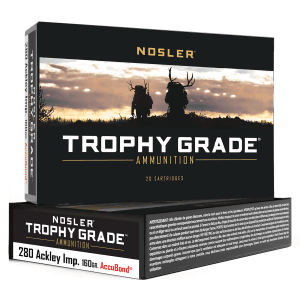 Nosler Trophy Grade 280 Ackley Improved 160 Gr Nosler AccuBond (Box)