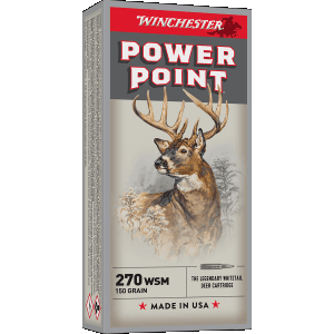 Winchester Power-point 270 WSM 150 Gr Power Point Ammo (Box)