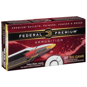 Federal Premium 7mm Rem Mag 160 Gr Trophy Bonded Tip (Box)