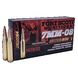 Fort Scott Munitions Tumble Upon Impact 7mm-08 Rem 120 Grain Solid Copper Spun (Box)