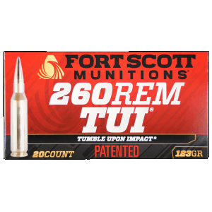 Fort Scott Munitions Tumble Upon Impact 260 Rem 123 Grain Solid Copper Spun (Box)