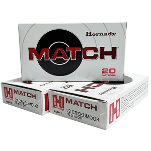 Hornady Match 22 Creedmoor 80 Gr ELD Match 20 Rounds (Box)