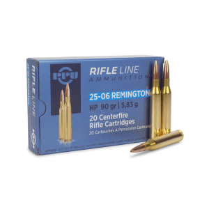 PPU Rifle Line 25-06 Remington 90 Grain HP (Box)