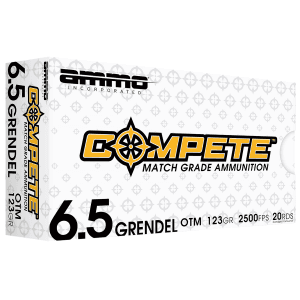 Ammo  Inc Match 6.5 Grendel 123 Grain Boat Tail Hollow Point (Box)