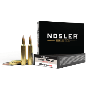 Nosler Match Grade 28 Nosler 168 Gr Custom Competition Hollow Point Boat Tail (Box)