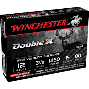 Winchester Double X 12 Gauge 3.50 15 Pellets 00 Buck SB12L00 (Box)