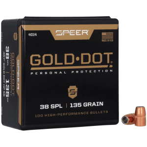Speer Gold Dot 38cal 135gr Hollow Point Projectiles