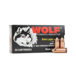 Wolf Performance 9mm 115 Gr FMJ (Box)