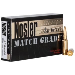 Nosler Match Grade 6.5 Grendel 123 Grain Custom Competition Hollow Point Boat-Tail (Box)