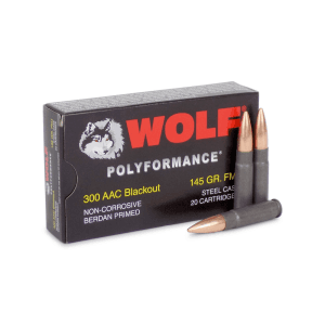 Wolf Polyformance 300 Blackout 145 Grain FMJ (Box)
