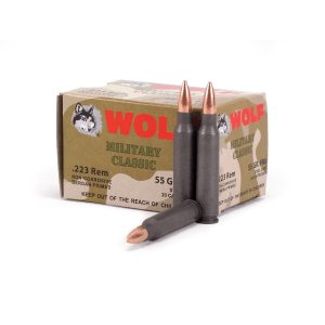 Wolf Military Classic .223 Rem 55 Grain FMJ (Box)