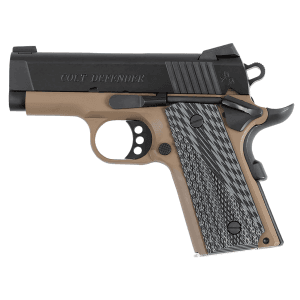 Colt(R) - O7800XEFDE - Defender FDE 45 ACP 3" Semi Auto 7+1 Black Flat Dark Earth Pistol