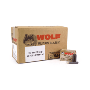 Wolf Military Classic .223 Rem 55 Grain FMJ (Case)