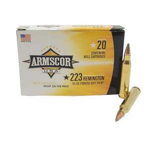 Armscor USA .223 Remington 55 Grain Pointed Soft Point Ammo (Box)