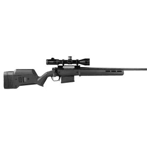 Magpul MAG931BLK Hunter American Stock Fixed with Aluminum Bedding Adjustable Comb Black Synthetic for Ruger American SA