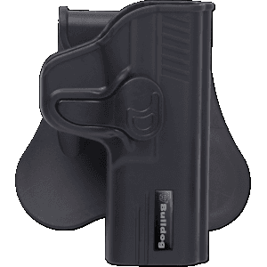 Bulldog Rapid Release Black Polymer Right Hand Hip Holster with 1 Compartment RR92F