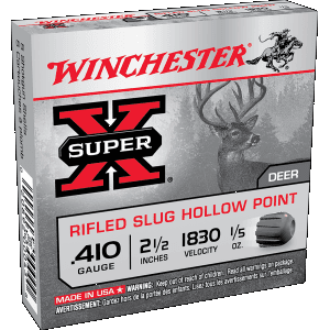 Winchester Super X 410 Gauge 2.50 1/5 oz Rifled Slug X41RS5 (Box)