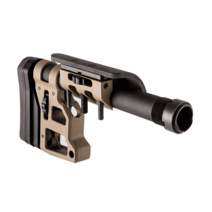 MDT FDE Aluminum Adjustable Carbine Stock with Cheek Riser for AR-15