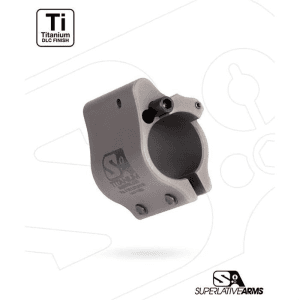 Superlative Arms AR-15 Titanium .936" Clamp-On Adjustable Gas Block Gray