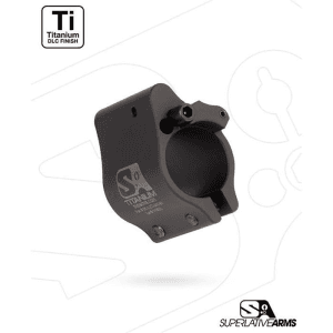 Superlative Arms Adjustable Gas Block for AR-15 .936" Clamp-On (Titanium)