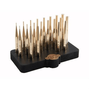 Grace Usa 20 Piece Brass Punch Set W/bench Block