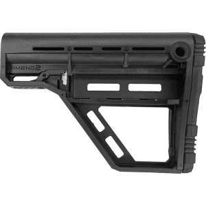 Amend2 M-LOK Carbine Stock Mil-Spec AR-15 Black Polymer Adjustable
