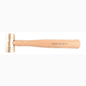 Grace Usa 16 Oz. Long Brass Hammer