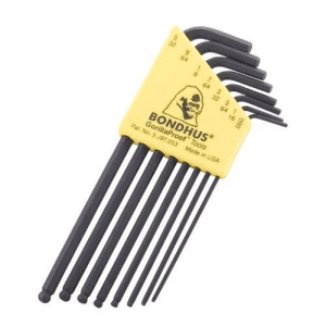 Bondhus Standard 8-piece Hex Wrench Set - .050-5/32