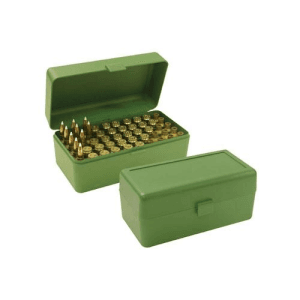 Mtm Case-Gard Flip Top Rifle Ammo Box 25 Wsm-6.5 Prc 50 Rnd Green
