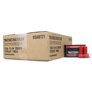 Winchester Autobuck 12 Gauge 2.75" 12 Pellet #1 Buck (Case)