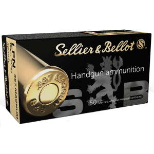 Sellier & Bellot Handgun 357 Magnum 158 Grain Lead Flat Nose SB357L (Box)