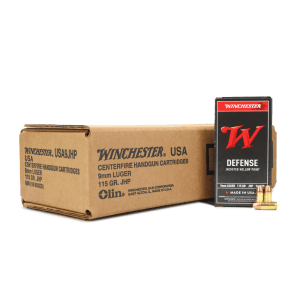 Winchester Defense 9mm 115 Gr JHP (Case)