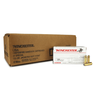 Winchester USA 38 Special 125 Grain Jacketed Soft Point (Case)