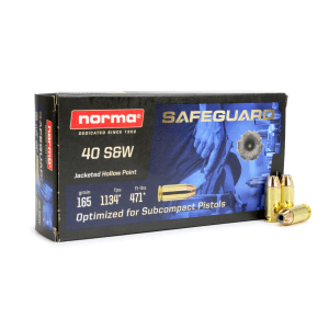 Norma Safeguard 40 S&W 165 Gr JHP (Box)