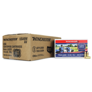 Winchester USA 9mm 115 Gr FMJ (Case)