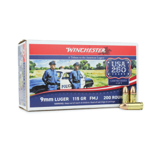 Winchester USA 9mm 115 Gr FMJ (Box)