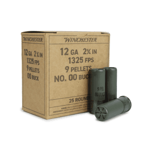 Winchester Military Grade 12 Ga 2.75 9 Pellets 00 Buck Shot Value Pack (Box)