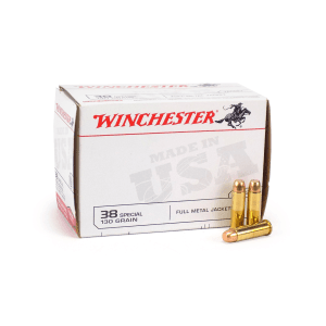 Winchester 38 Special 130 Grain FMJ Target Ammo (100rd Box)