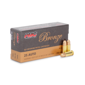 PMC Bronze 25 Auto 50 Grain FMJ (Box)