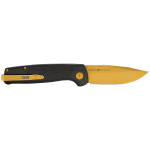 SOG Terminus SJ LTE Gold Blade Graphite Handle Knife