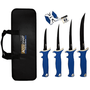 AccuSharp 6-Piece Fillet Knife Kit with TPR Grip and Sharpener
