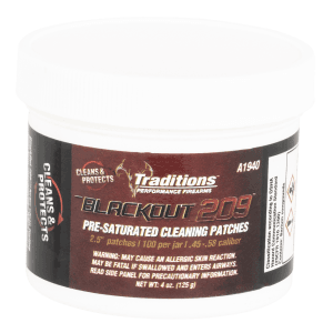 Traditions Blackout 2.5 Cotton Cleaning Patches 45 Cal