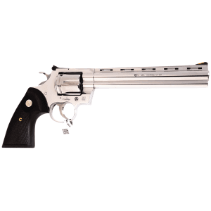 Walnut Colt Python 357 Magnum 8 Inch Stainless Steel Adjustable Sight