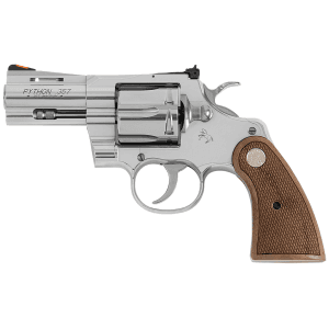 Colt Python 357 Magnum 2.5 Stainless Steel Revolver with Adjustable Walnut Medallion Grip