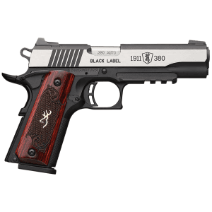 Browning 1911-380 380 ACP 4.25 8+1 Matte Black Rosewood Grips