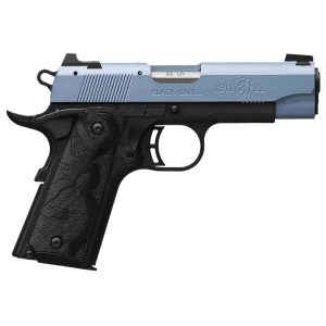 Browning 1911-22 Black Label Compact 22 LR 3.63 10+1 Polar Blue Slide Wood Grip