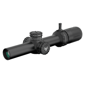 Swampfox Optics 1-10x24mm Sfp Ir Guerrilla Dot Mil Green Reticle Black