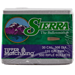Sierra Tipped MatchKing 30 Cal 155gr Varmint Projectiles