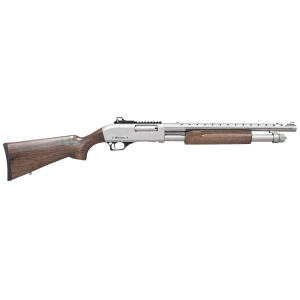 Citadel Mariner 12GA Pump Shotgun with 4+1 Adjustable Sights Wood/Nickel Finish