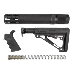 Hogue 15078 OverMolded Stock Kit Black Synthetic for AR15 M16 Includes Rifle Length Forend Finger Groove Grip
